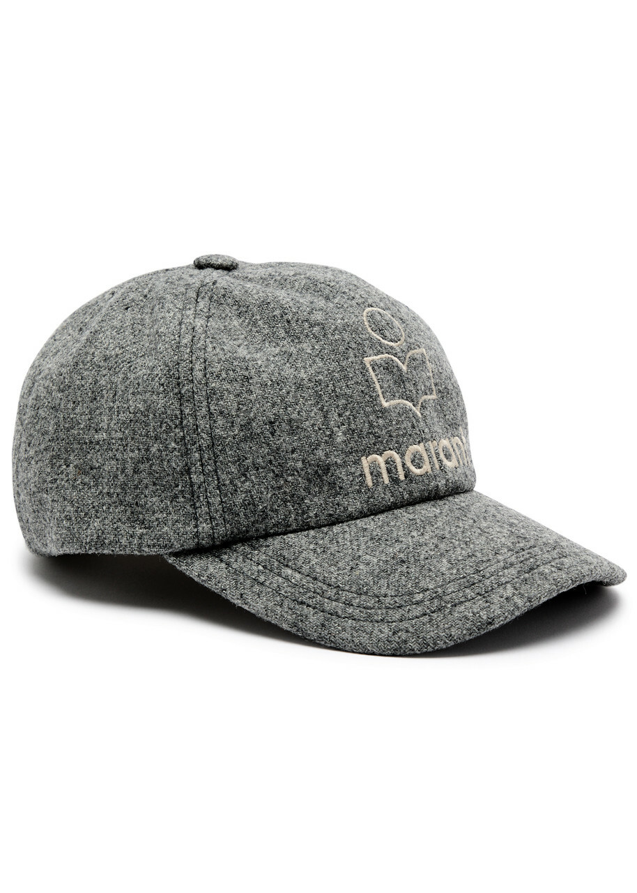 Isabel Marant Tyron Logo Wool cap Grey