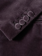 Kingsman - Slim-Fit Shawl-Collar Cotton-Velvet Tuxedo Jacket - Purple