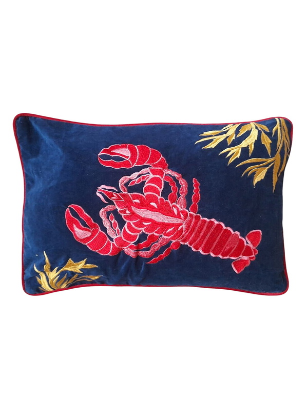 Photo: Les Ottomans Rock Lobster Embroidered Cushion