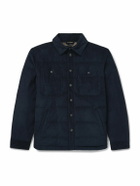 Valstar - Matt Quilted Cotton-Corduroy Down Shirt Jacket - Blue