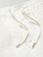 Altea - Samuel Straight-Leg Linen Drawstring Shorts - White