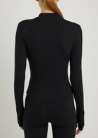 Tala Dayflex zip up Stretch-jersey top Black