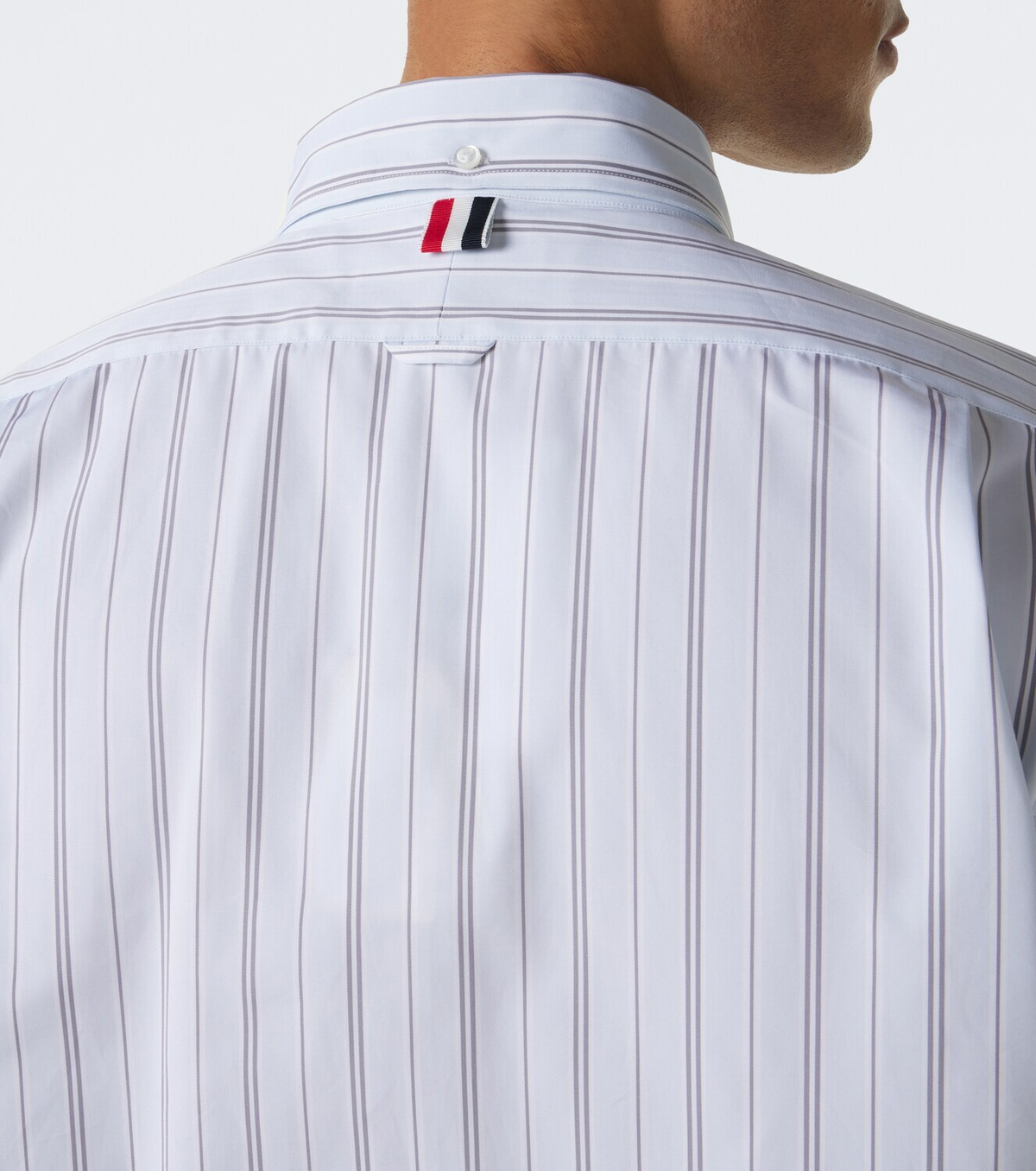 Thom Browne 4-Bar striped cotton shirt