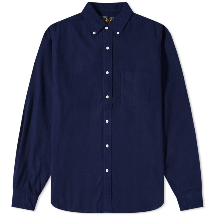 Photo: Beams Plus Button Down Solid Flannel Shirt