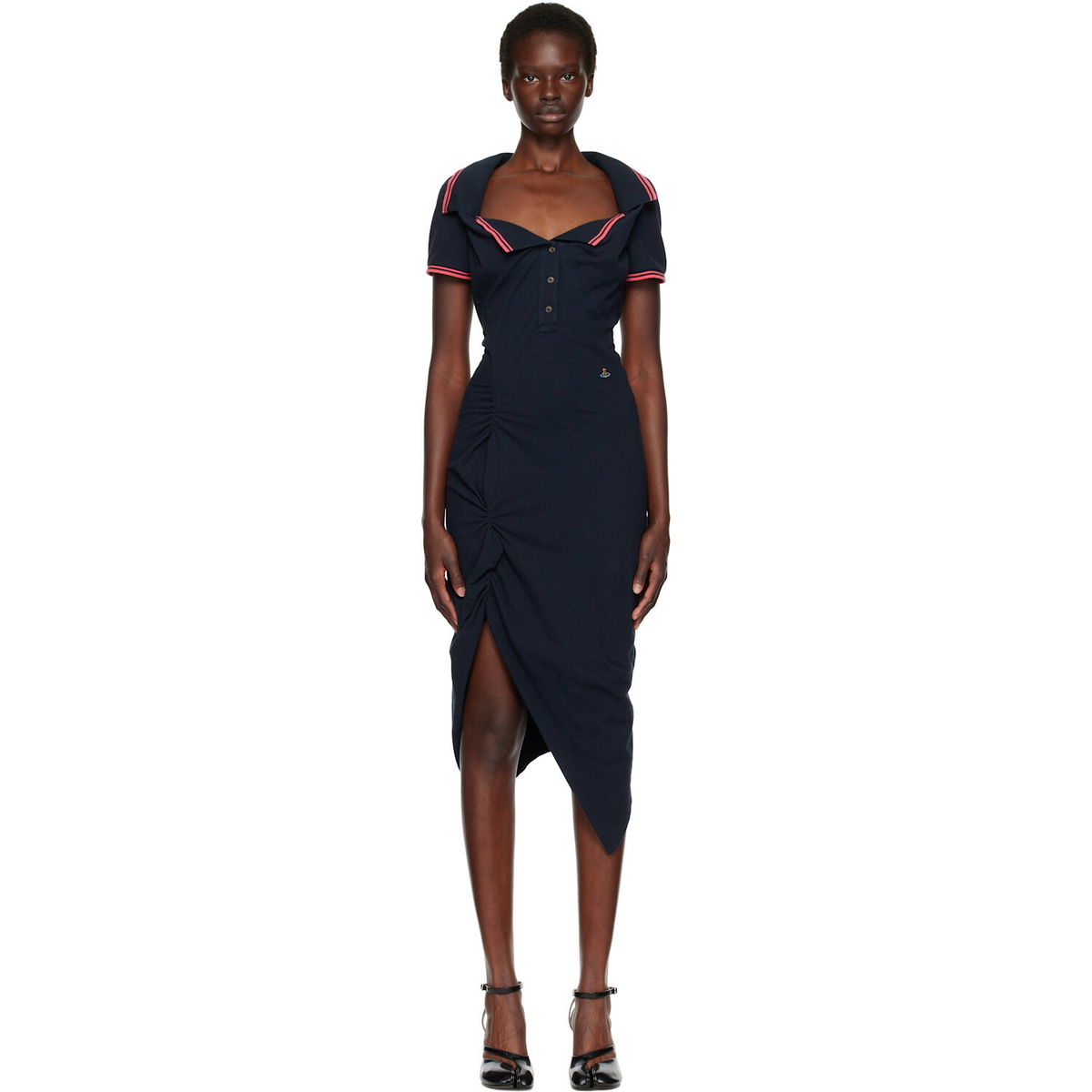 Vivienne Westwood Black Long Monday Pulling Midi Dress
