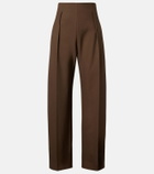 Khaite Somera pleated virgin wool straight pants