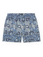 Emma Willis - Slim-Fit Paisley-Print Mid-Length Swim Shorts - Blue