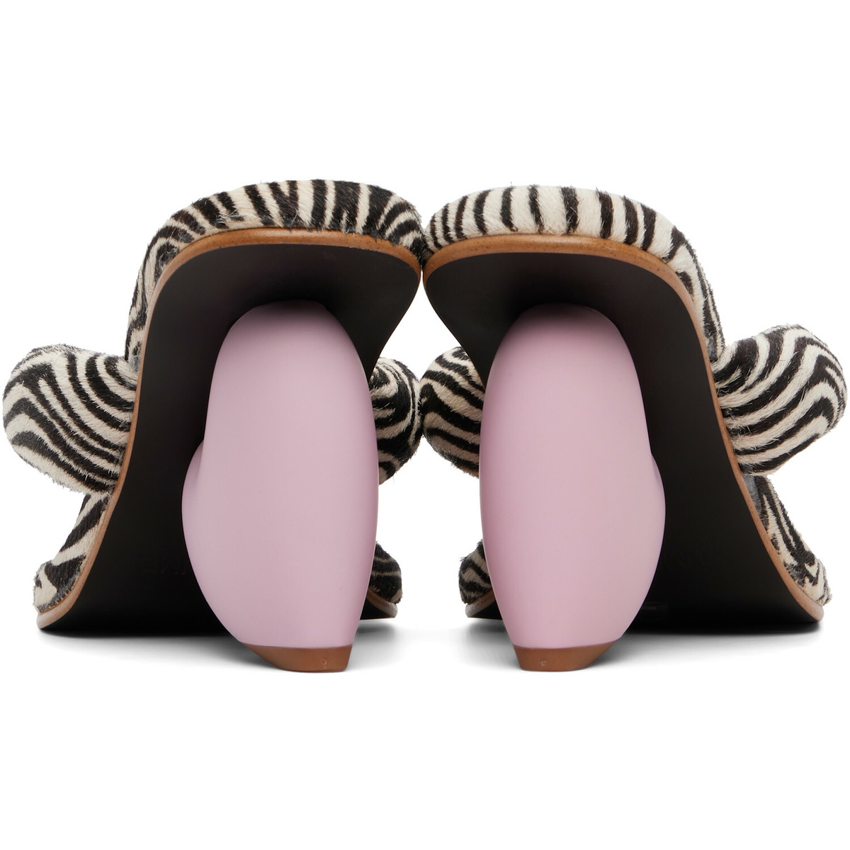 YUME YUME SSENSE Exclusive Black & White Love Mule Heeled Sandals