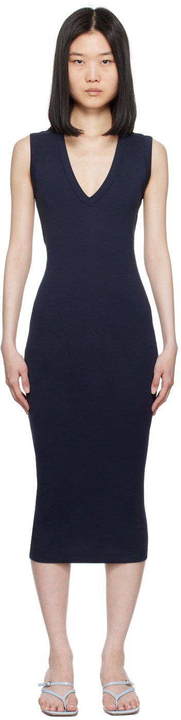 FLORE FLORE Navy Dewi Midi Dress