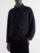A.PRESSE - Cashmere Flannel Blouson Jacket - Blue