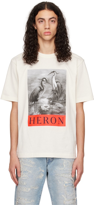 Photo: Heron Preston Off-Whit Heron T-Shirt