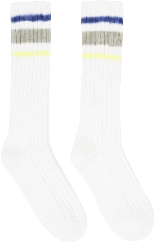 Photo: sacai White Striped Socks