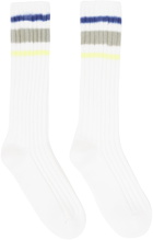 sacai White Striped Socks