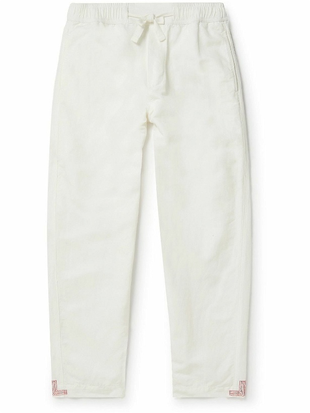 Photo: Orlebar Brown - Sonoran Cotton and Linen-Blend Trousers - White