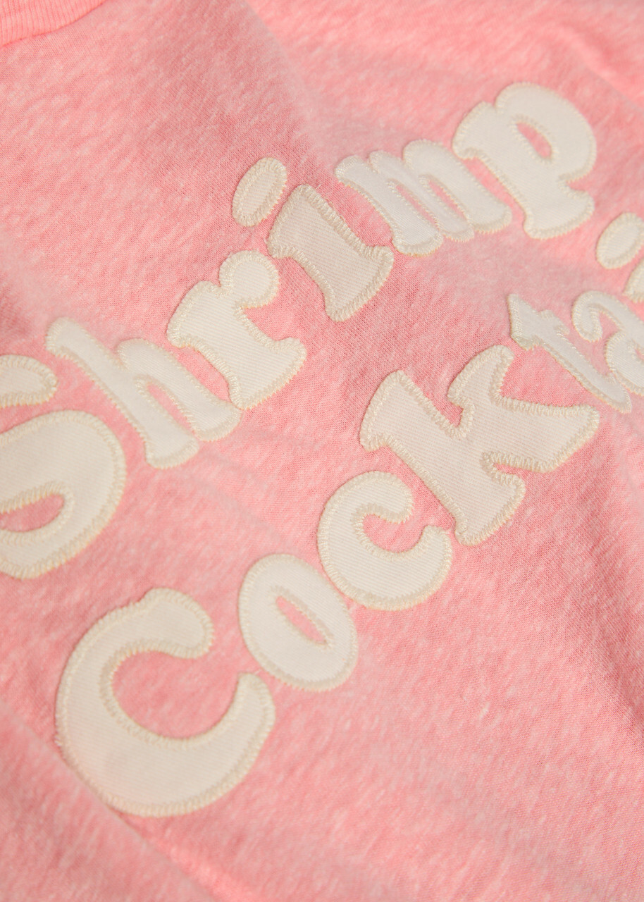 Mother The Boxy Goodie Goodie Appliquéd Jersey T-shirt Pink