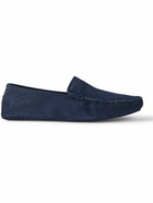 Thom Sweeney - Cashmere-Lined Suede Slippers - Blue