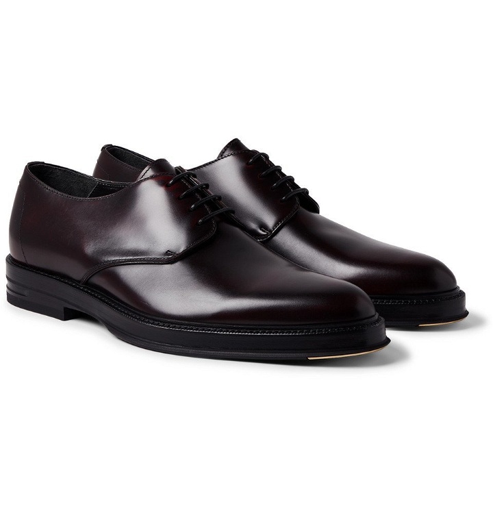 Photo: Dunhill - Facet Polished-Leather Derby Shoes - Merlot