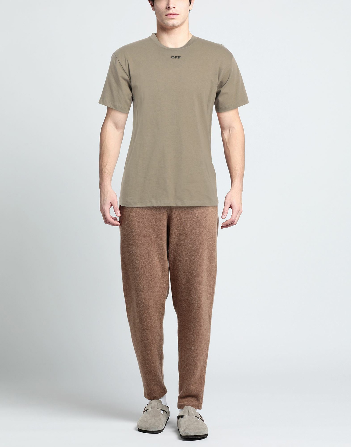Off-white Mens T-shirt Khaki
