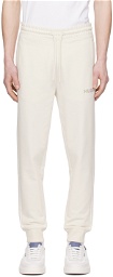 Hugo Off-White Embroidered Sweatpants