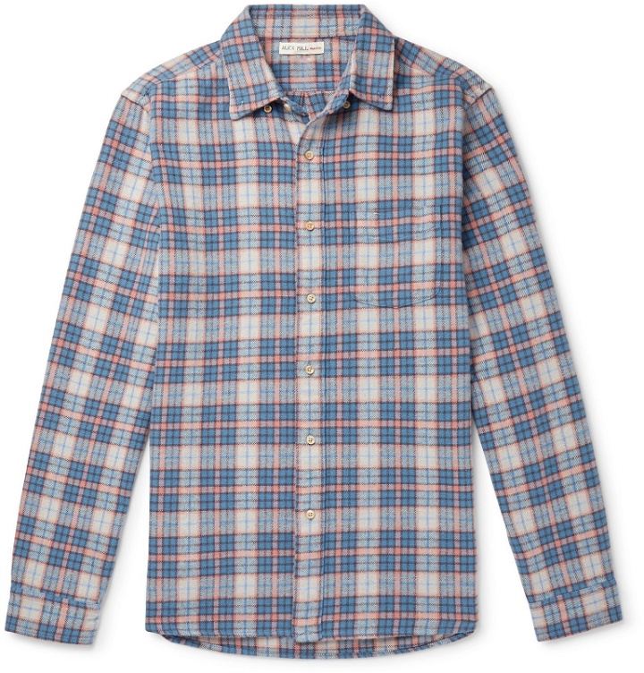 Photo: Alex Mill - Button-Down Collar Checked Cotton-Flannel Shirt - Blue