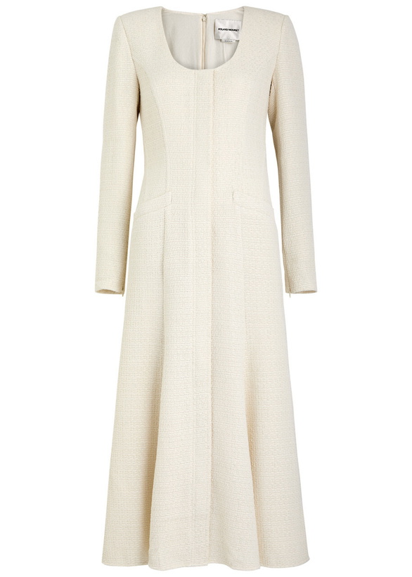 Photo: Roland Mouret Tweed Midi Dress Cream