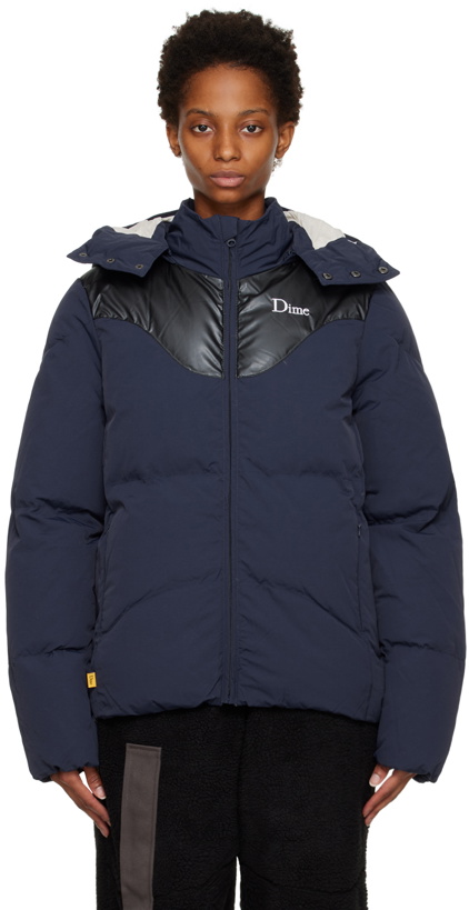 Photo: Dime Navy Contrast Puffer Jacket