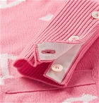 Thom Browne - Oversized Intarsia Cashmere Cardigan - Men - Pink