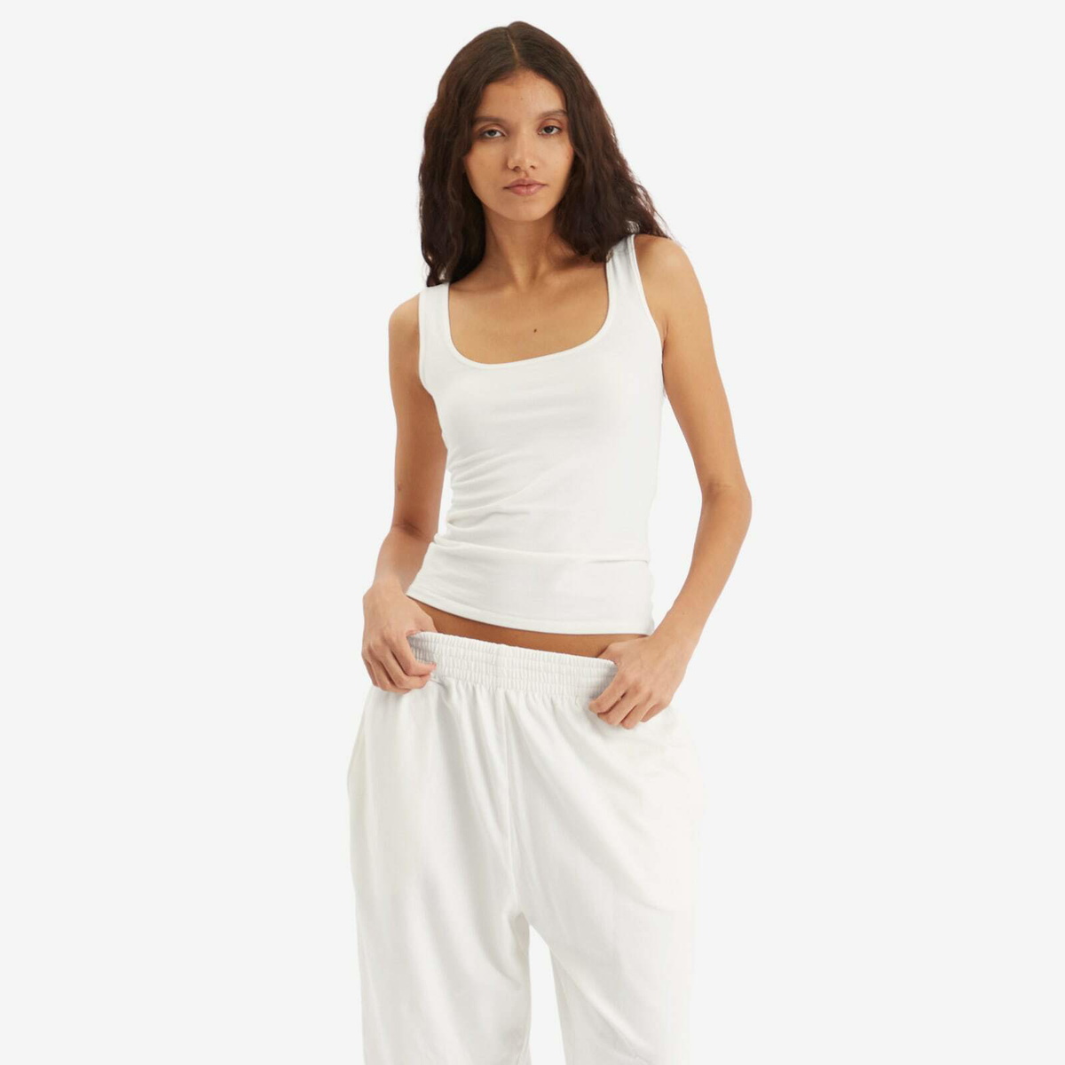 SKIMS Women's Square Neck Tank Top in Marble