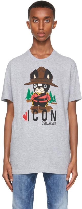 Photo: Dsquared2 Grey Canadian Pug T-Shirt