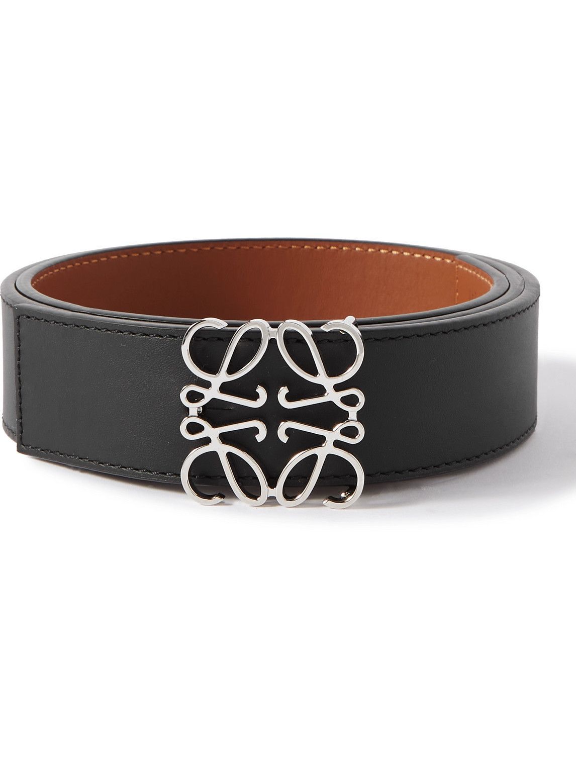 Loewe - 3.5cm Anagram Reversible Leather Belt - Black Loewe