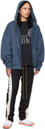 Rhude Blue Embroidered Hoodie