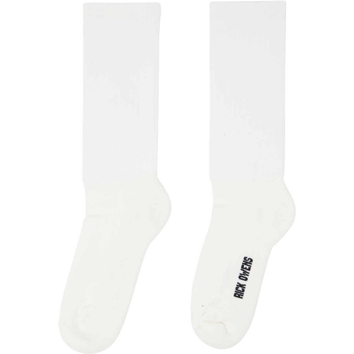Rick Owens White Tower Mid Calf Socks