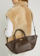 Demellier The New York Midi Grained Leather Tote - Dark Brown - One Size