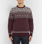 Howlin' - Mr Lawrence Fair Isle Wool Sweater - Men - Burgundy