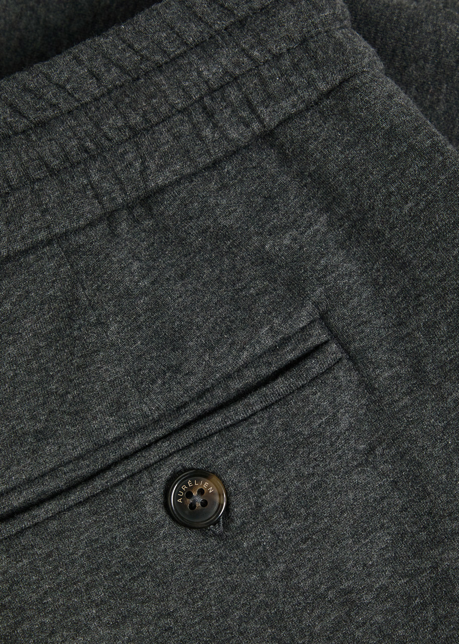 Aurélien Cotton-blend Trousers Charcoal