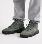 ADIDAS ORIGINALS - Yeezy 500 Neoprene, Suede and Leather High-Top Sneakers - Gray