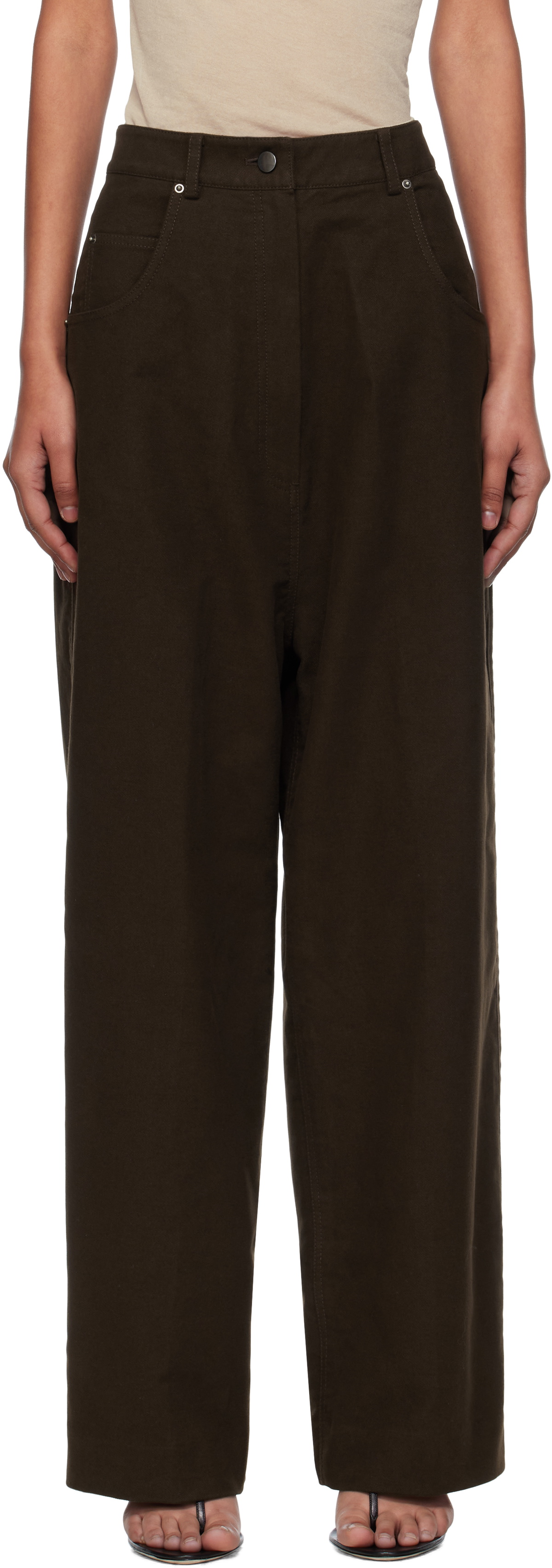 GIA STUDIOS Brown Grace Trousers