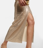 Dodo Bar Or Sequined gathered midi skirt