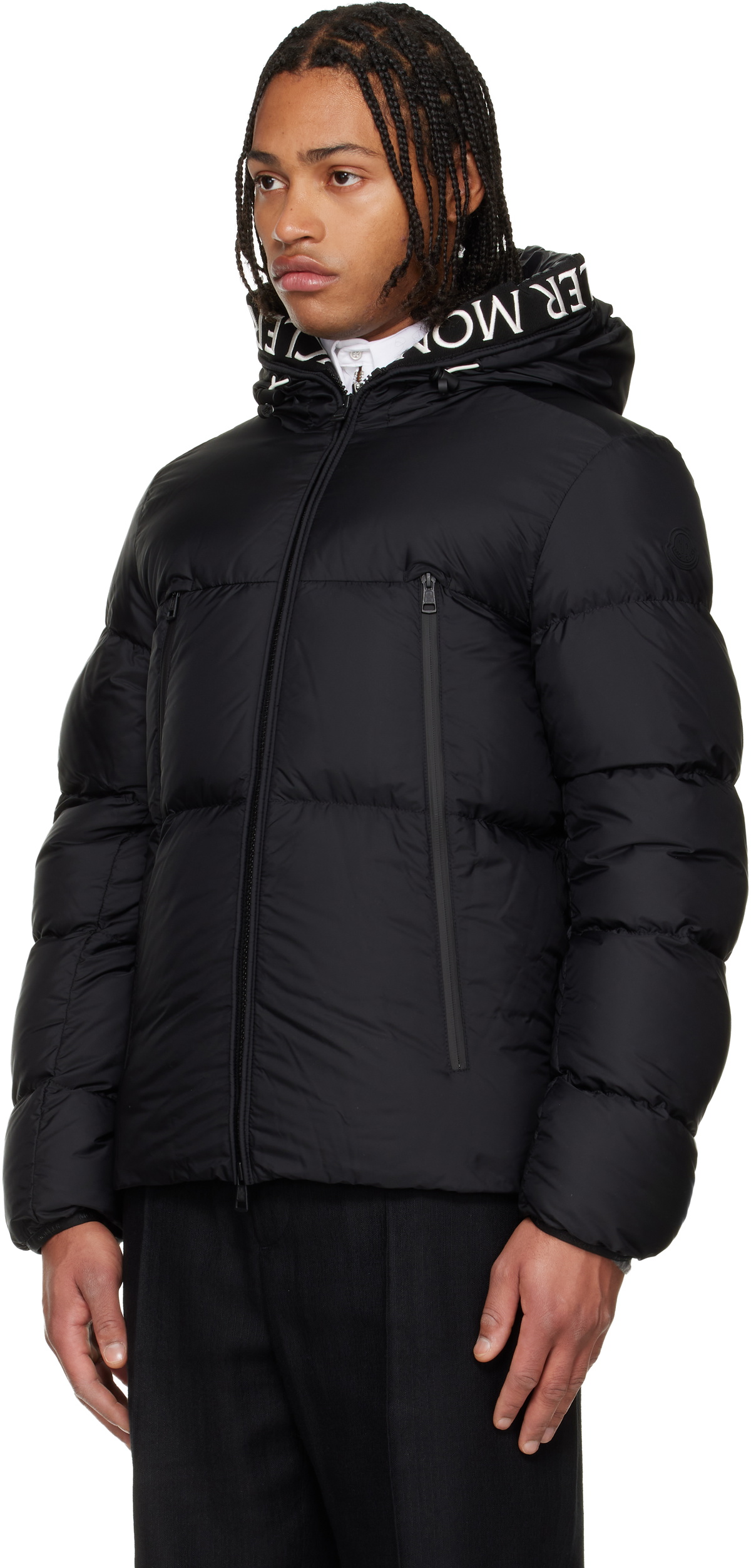 Moncler Black Montcla Hooded Short Down Jacket Moncler