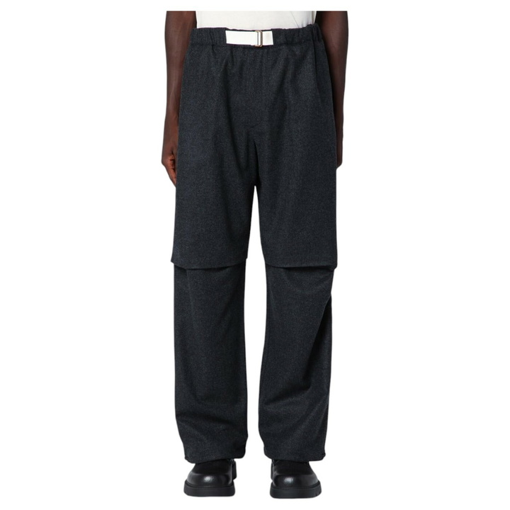 Photo: DARKPARK Dark Grey Track Pants In Wool