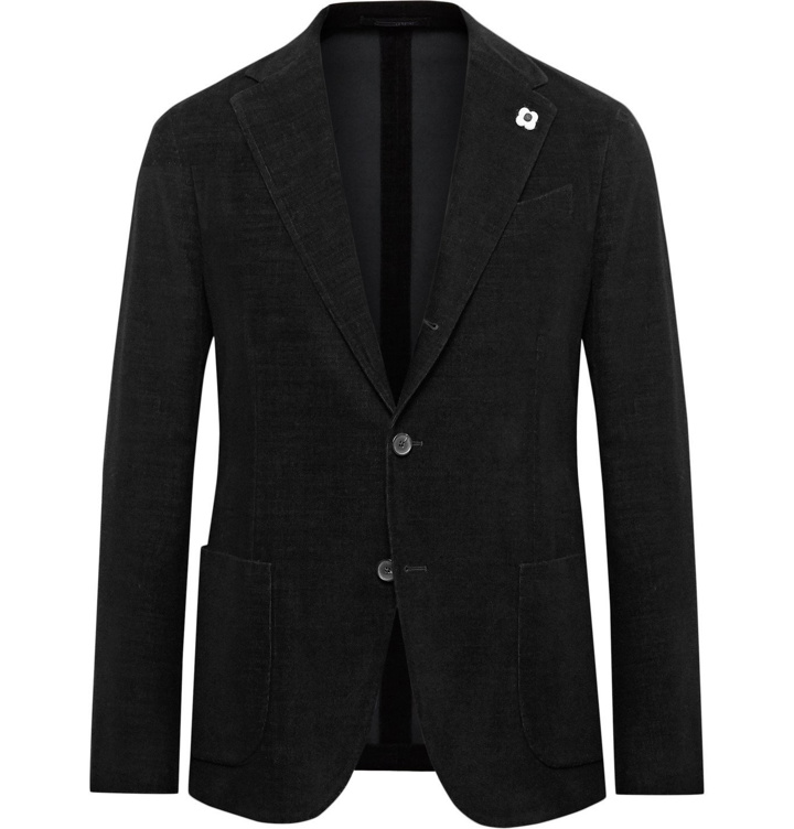 Photo: Lardini - Slim-Fit Cotton-Blend Corduroy Blazer - Black