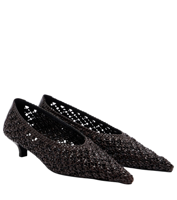 Photo: Toteme Sharp woven leather pumps