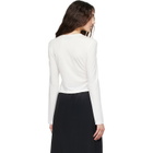 Simone Rocha White Bow Tail Easy Long Sleeve T-shirt
