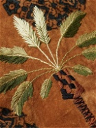 Story Mfg. - Short on Time Embellished Organic Cotton-Velvet Jacket - Brown