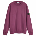 Stone Island Men's Garment Dyed Crew Sweatshirt in Dark Burgundy