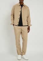 Oliver Spencer Fishtail Cotton Tapered-leg Trousers Beige