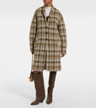 Marant Etoile Gabriel checked wool-blend overcoat