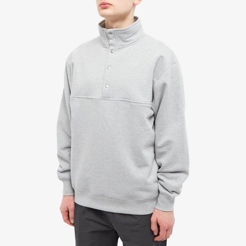 Adsum Men's Classic 3/4 Snap Front Sweat in Ash Heather Grey