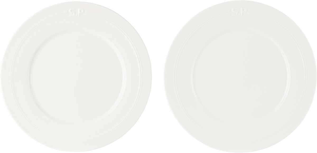 Service Projects White Métier SP Embossed Dinner Plate Set