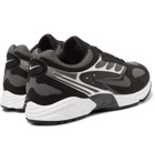 Nike - Air Ghost Racer Leather-Trimmed Mesh Sneakers - Black